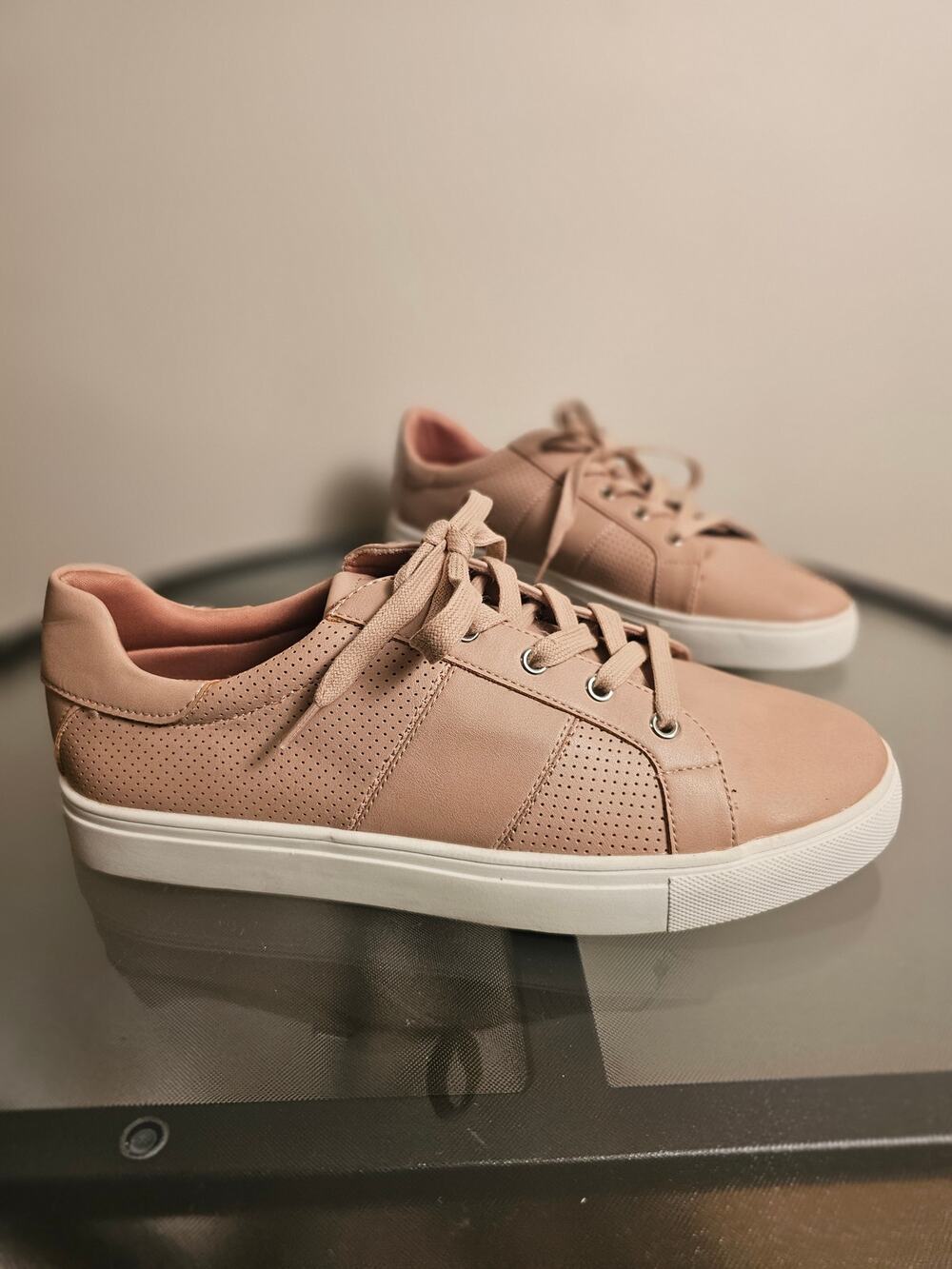 Dolce Vita Allany Leather Sneakers in Blush